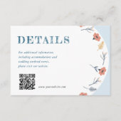 美しい タイムレス フローラル ウェディング 封筒カード エンクロージャーカード (正面)