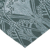 美しい,ティール(緑がかった色)シルバー,アールヌーボー模様,フローラ,m ロングテーブルランナー (コーナー)