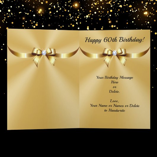 美しい、ハッピーバースデー６０歳のカード、パーソナライズド カード