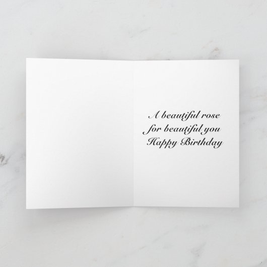 「美しい」バラ カード (内部)