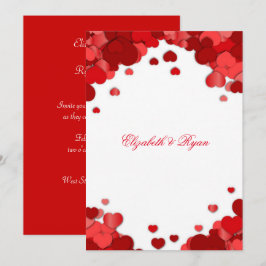 美しい、バレンタインデー、結婚式招待状 招待状