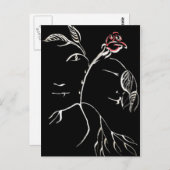 美しい&ビーストバラ ポストカード (正面/裏面)