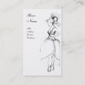 美しい,ファッションデザイナー，白黒パール 名刺 (正面)