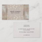 美しい&ファッション金ゴールド紙吹雪シルバーシークイン 名刺 (正面/裏面)