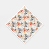 美しい フェミニンな ピンクと赤と青と白の花 スタンダードランチョンナプキン (角)