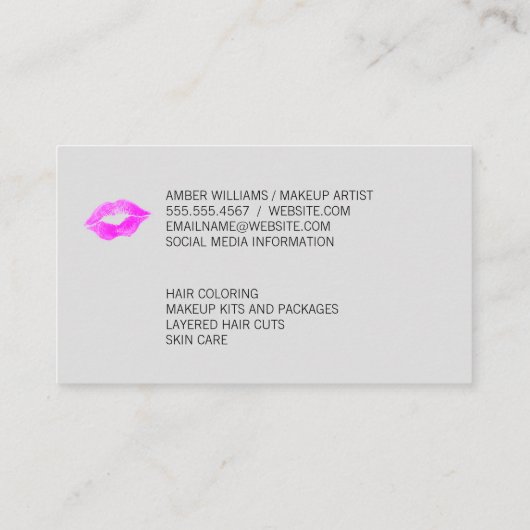 美しい/ブラシ芸術的付き 名刺 (裏面)