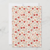 美しい ミニマルなチューリップの花 秋のウェディング  招待状 (裏面)