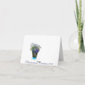 美しい「ヴィオレットは青い」誕生日カード カード (裏面)