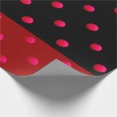 美しい、ヴィンテージの背景、水玉模様、赤と ラッピングペーパー (角)