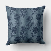 美しい,ヴィンテージ,エンボスベルベットのダマスク,パターン クッション (裏面)