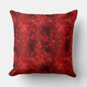 美しい,ヴィンテージ,赤,エンボスベルベットのダマスクシック クッション (正面)