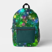 美しい《写真》ぼけ味ライトパターン プリントバックパック (正面)