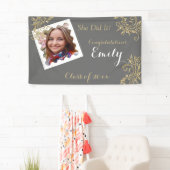 美しい，卒業，フェイクグリッター,カスタム写真， 横断幕 (インサイチュ)