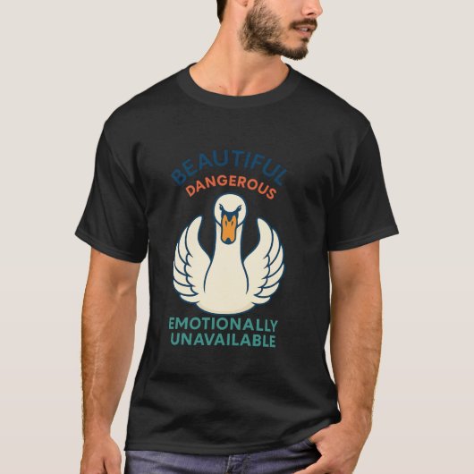 美しい。危険。感情的距離を置く。 ― M Tシャツ (正面)