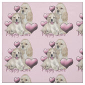 美しい「子犬の愛」ファブリック ファブリック (見本)