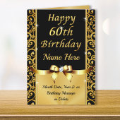 美しい、幸せな60歳の誕生日カード、パーソナライズド カード