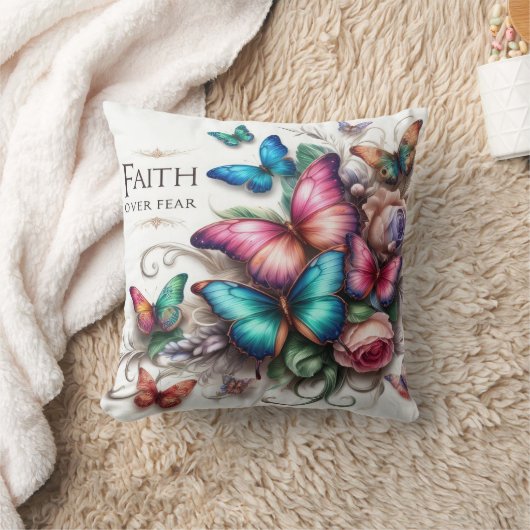 美しい「恐怖に対する信仰」装飾用クッション クッション (ブランケット)