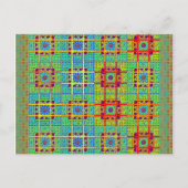 美しい 愛らしい マヤ 民族のプリント ベクトル デザイン ポストカード (正面)