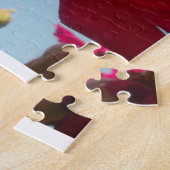 美しい 愛らしい 天上の ローズ 赤 青に映えて ジグソーパズル (側面)