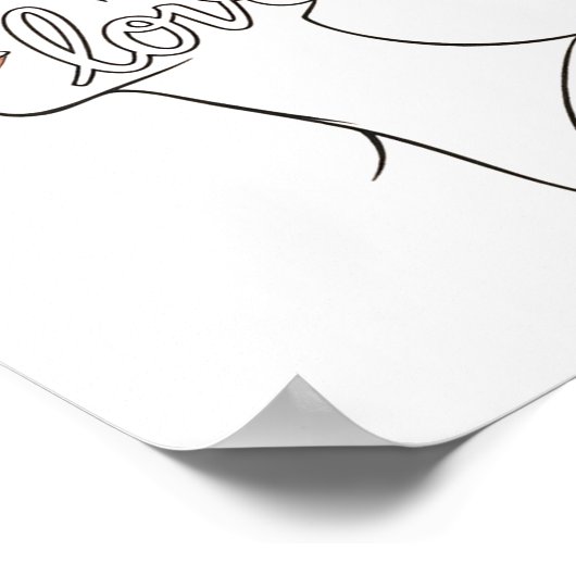 美しい"愛"美しいサロンウォールアート&ポスター ポスター (角)