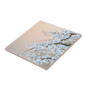 美しい,手絵を描,青淡い色の,さくらんぼブロッサムtr タイル (側面)