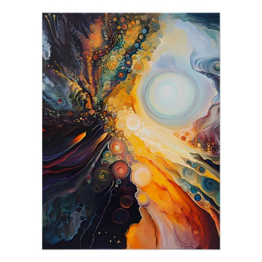 美しい，抽象芸術,宇宙ポスター ポスター (正面)