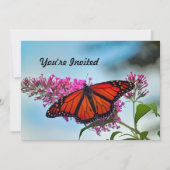 美しい（昆虫）オオカバマダラ、モナークバタフライフォト誕生日 招待状 (正面)