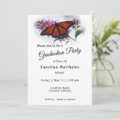 美しい（昆虫）オオカバマダラ、モナーク蝶の写真卒業 招待状 (スタンド正面)