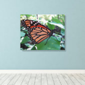 美しい（昆虫）オオカバマダラ、モナーク蝶 キャンバスプリント (インサイチュ (ウッドフロア))
