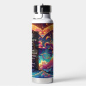 美しい《星座》乙女座の女性と占星術情報の背面 ウォーターボトル (右面)