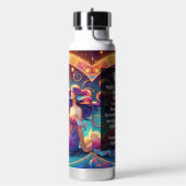 美しい《星座》乙女座の女性と占星術情報の背面 ウォーターボトル (左面)