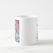 美しい《星座》乙女座の女性と占星術情報の背面 コーヒーマグカップ (中央)