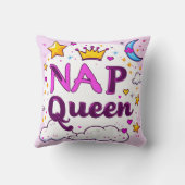 美しい"昼寝クイーン" クッション (裏面)