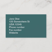 美しい《植物》百日草 名刺 (裏面)