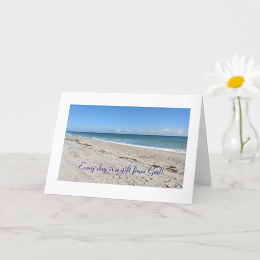 美しい、毎日は神からの贈り物だ。 カード (小さな植物)