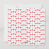 美しい、水色、ワイルドフラワーのハート シーズンカード (裏面)