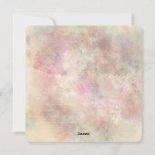 美しい、水色、ワイルドフラワーズインハート休日 シーズンカード (裏面)