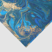 美しい，深いブルー大理石，金ゴールド，デジタル写真 薄葉紙 (詳細)