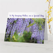 美しい 無限の愛の花を私の素晴らしい母へ カード (黄色い花)