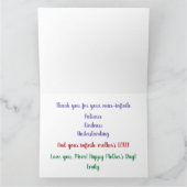 美しい 無限の愛の花を私の素晴らしい母へ カード (内部)