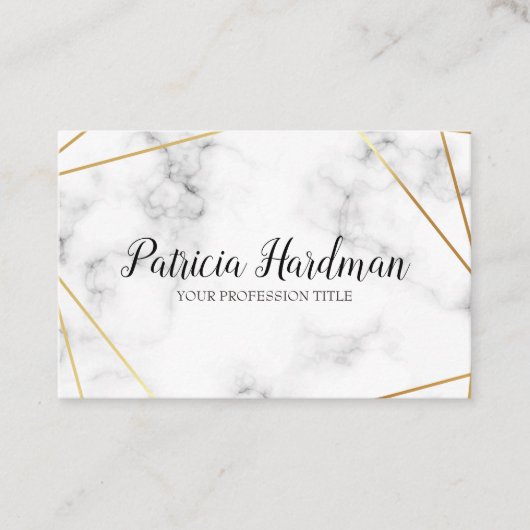 美しい、白い大理石が付いている魅力の名刺 名刺 (正面)