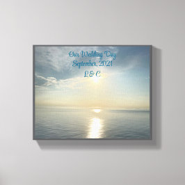 美しい、私たちの結婚式の日のキャンバス キャンバスプリント