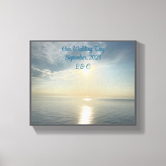 美しい、私たちの結婚式の日のキャンバス キャンバスプリント (正面)