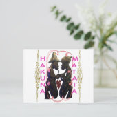 美しい 素晴らしいアフリカのカップル:ロマンチックアート ポストカード (スタンド正面)