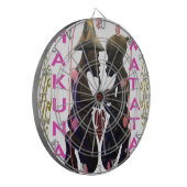 美しい  素晴らしい アフリカのカップル: ロマンチックアート ダーツボード (正面左)