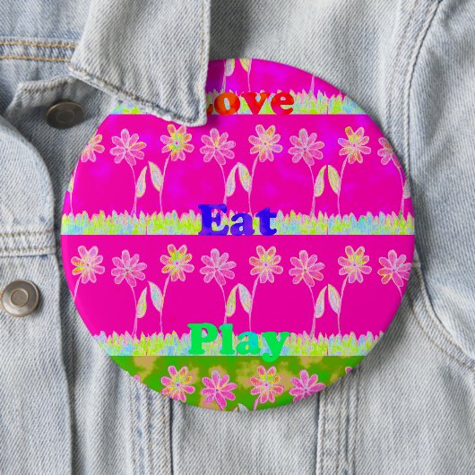 美しい 素晴らしい カラフルな フローラ テキスト 引用 デザイン 缶バッジ (インサイチュ)