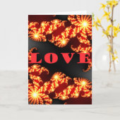 美しい　素晴らしい　カラフルな　宇宙　愛のテキスト カード (黄色い花)