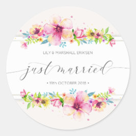 美しい 結婚しました ウェディング | シール
