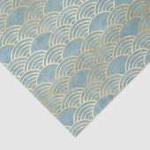 美しい、緑のアールデコ、メタリックエレガント、シック、ファ 薄葉紙 (詳細)