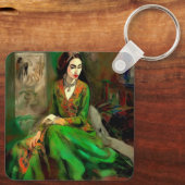 美しい（緑） キーホルダー (裏面)